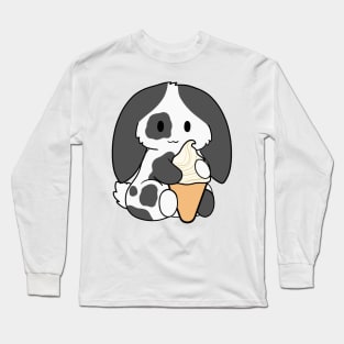 Spotted Black Bunny Ice Cream Long Sleeve T-Shirt